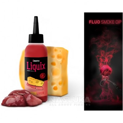 Дип-атрактор Delphin LiquiX Fluo Smoke Dip, Cheese-Liver