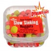 Бавнопотъващи меки пелети Dynamite Baits Slow Sinking Nuggets Super Fishmeal - Yellow/Red
