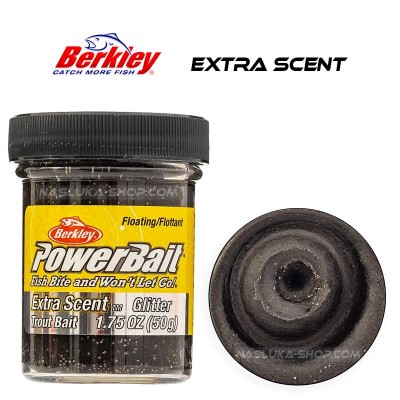 Berkley Extra Scent Glitter Black Glitter Плаваща паста за пъстърва Berkley Extra Scent Glitter - Black Glitter