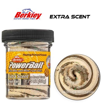 Berkley Extra Scent Glitter Bread Crust Плаваща паста за пъстърва Berkley Extra Scent Glitter - Bread Crust