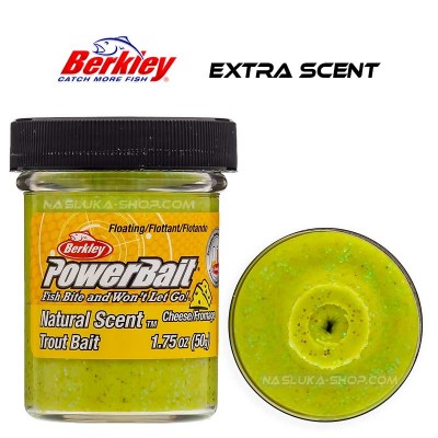 Berkley Extra Scent Glitter Light Green Glitter Плаваща паста за пъстърва Berkley Extra Scent Glitter - Light Green Glitter
