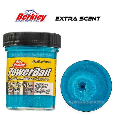 Berkley Extra Scent Glitter Neon Blue Плаваща паста за пъстърва Berkley Extra Scent Glitter - Neon Blue