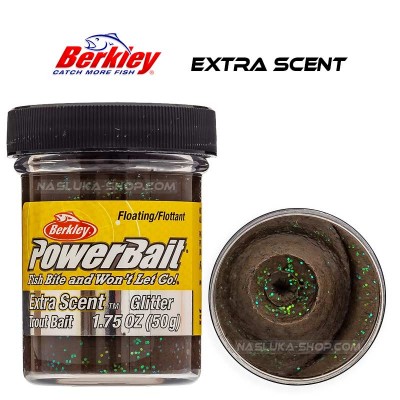 Berkley Extra Scent Glitter Nightcrawler Glitter Плаваща паста за пъстърва Berkley Extra Scent Glitter - Nightcrawler Glitter