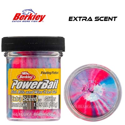 Berkley Extra Scent Glitter Red/White/Blue Плаваща паста за пъстърва Berkley Extra Scent Glitter - Red/White/Blue