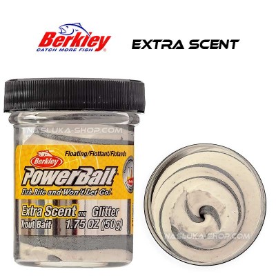 Berkley Extra Scent Glitter Silver Vein Плаваща паста за пъстърва Berkley Extra Scent Glitter - Silver Vein