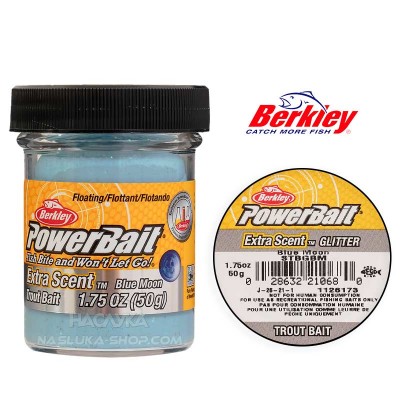 Berkley Extra Scent Glitter Blue Moon Плаваща паста за пъстърва Berkley Extra Scent Glitter - Blue Moon