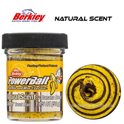 Berkley Banana Boost Плаваща паста за пъстърва Berkley Natural Scent Glitter - Banana Boost
