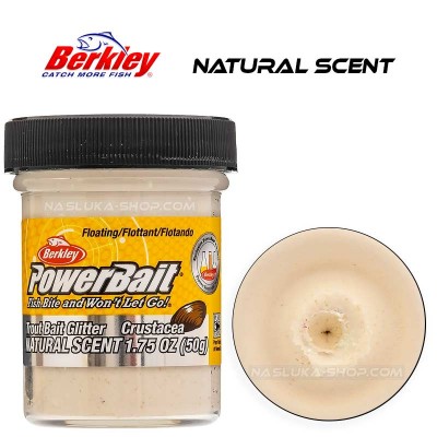 Berkley Crustacea White Плаваща паста за пъстърва Berkley Natural Scent Glitter - Crustacea - White