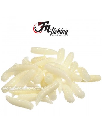 Силиконови бели червеи Filex Maggots - цвят FF01 Natur