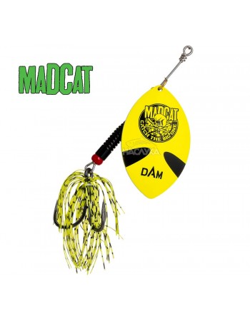 Въртяща блесна за сом MADCAT Big Blade Spinners - Fluo Yellow